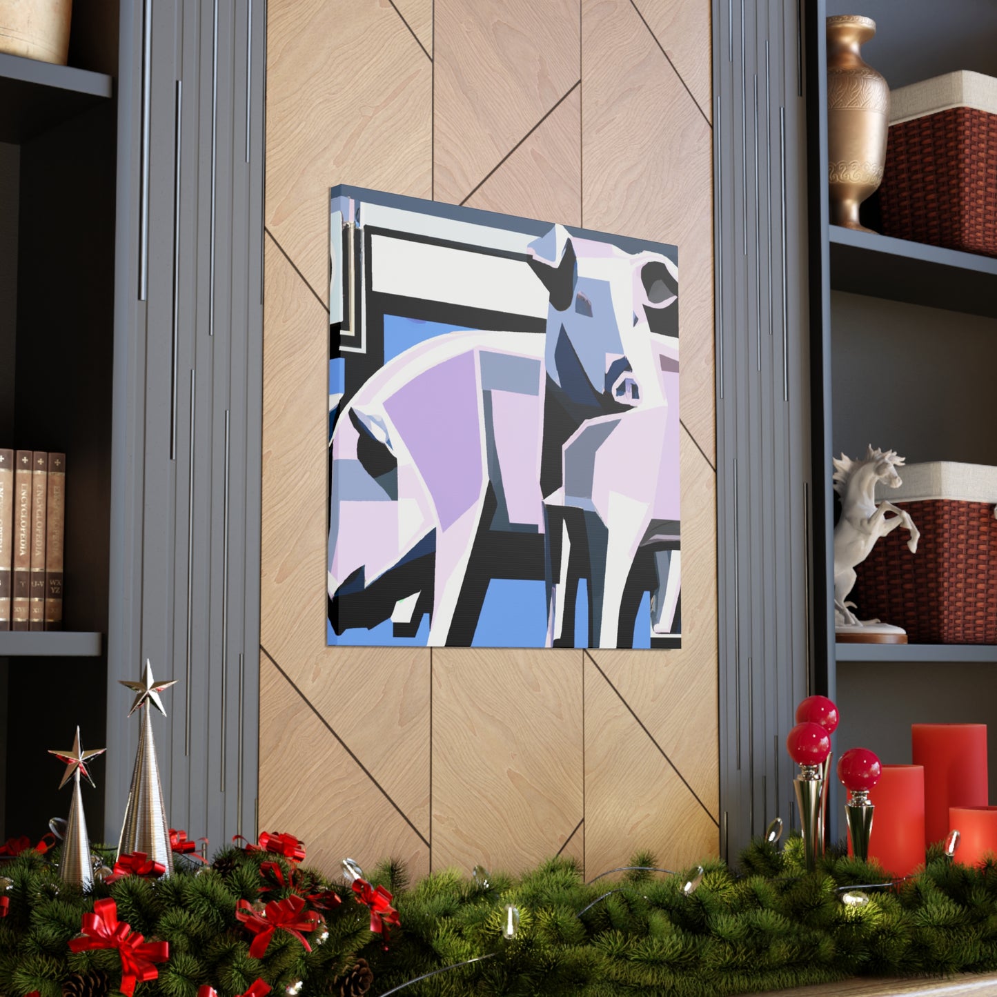 Pig in Art Deco - Canvas