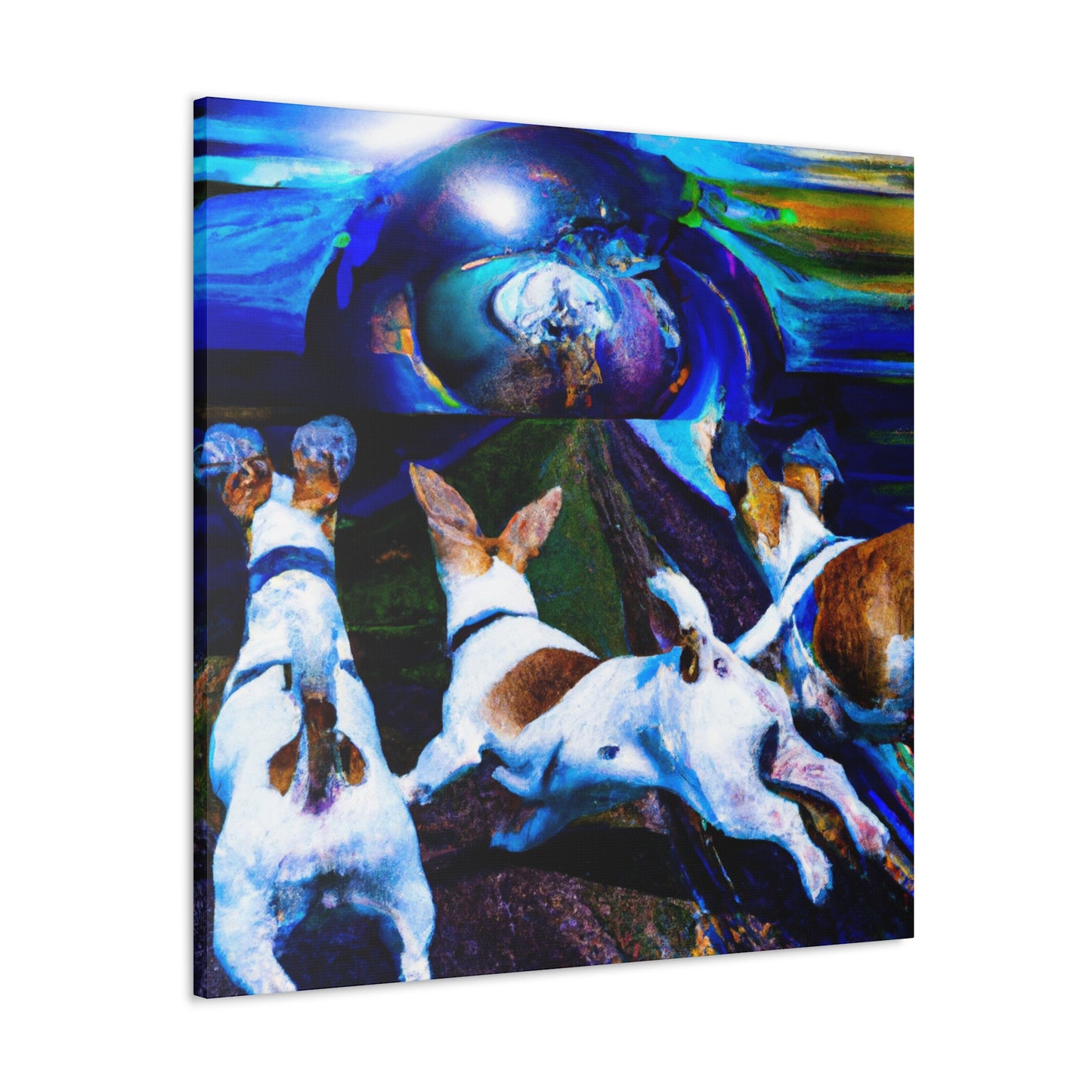 Jack Russell Dreaming. - Canvas