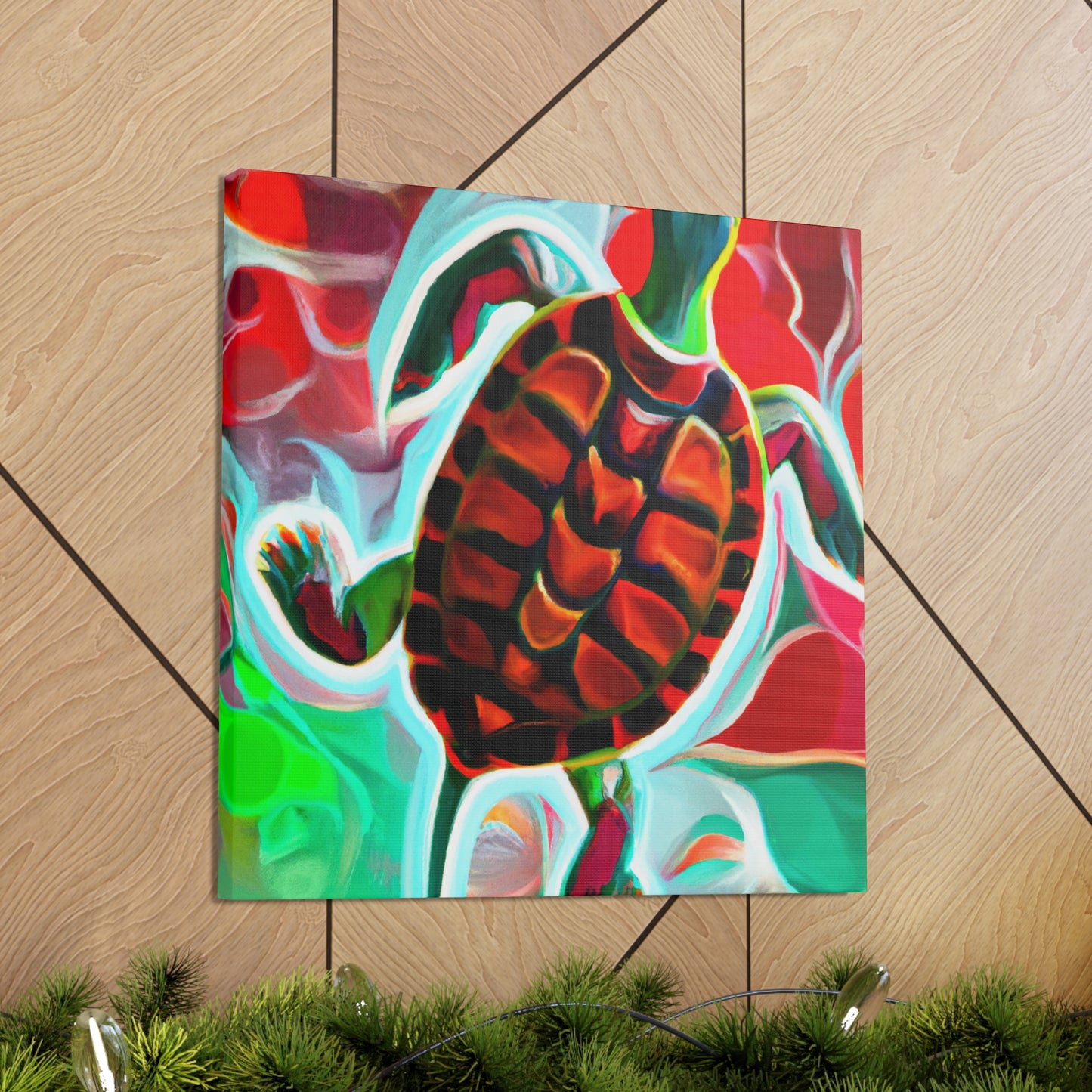 "Red Turtle Surrealism" - Canvas