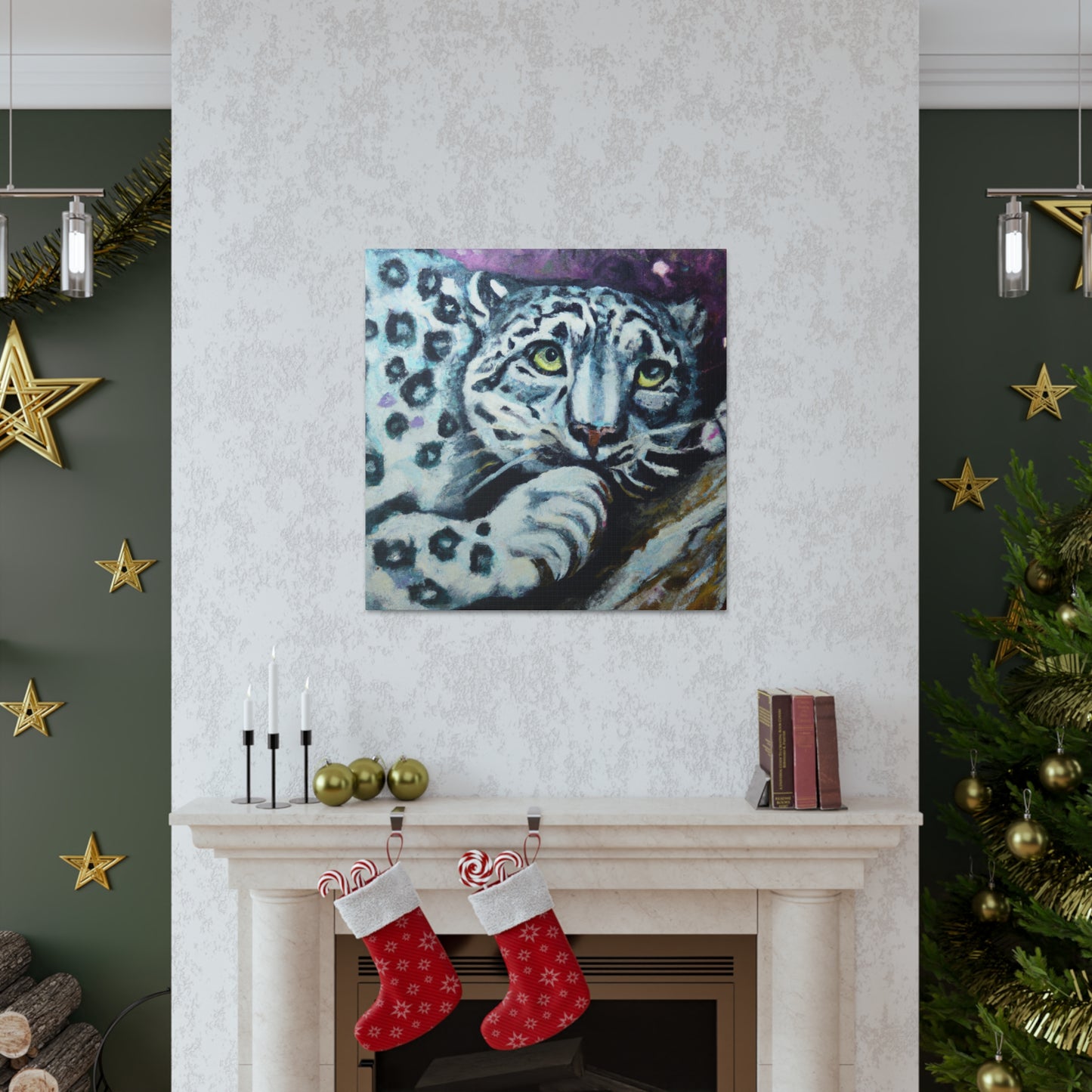 Snow Leopard Surrealism - Canvas