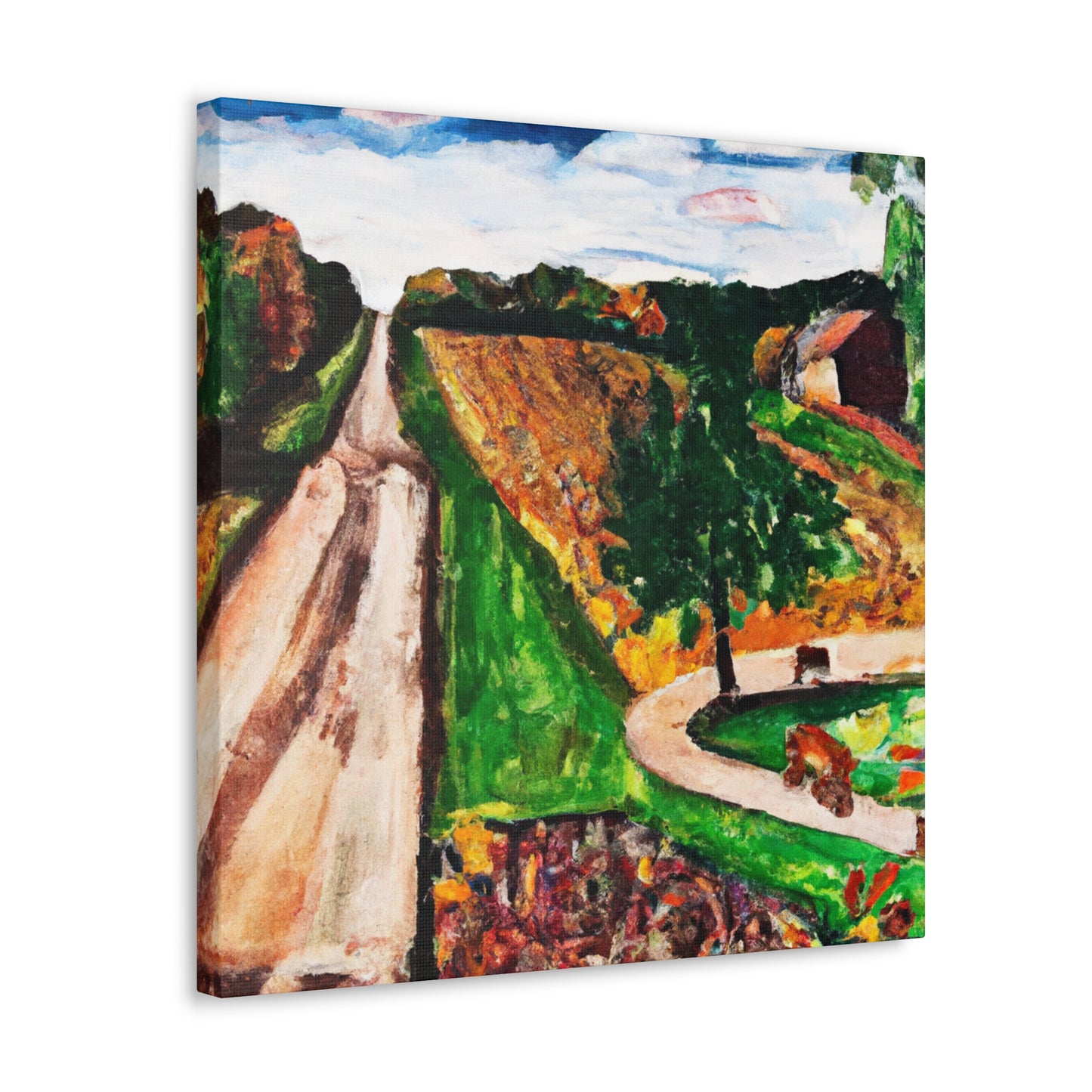 "Rural Roadscape Painting" - Canvas