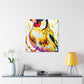 "American Goldfinch Perched". - Canvas