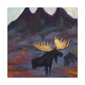 Moose Among Columns - Canvas