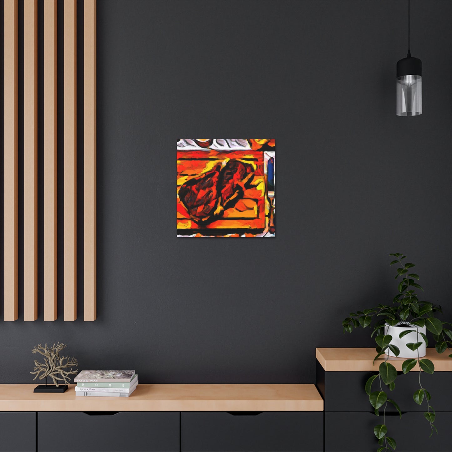 "Meaty Masterpiece in Red" - Canvas