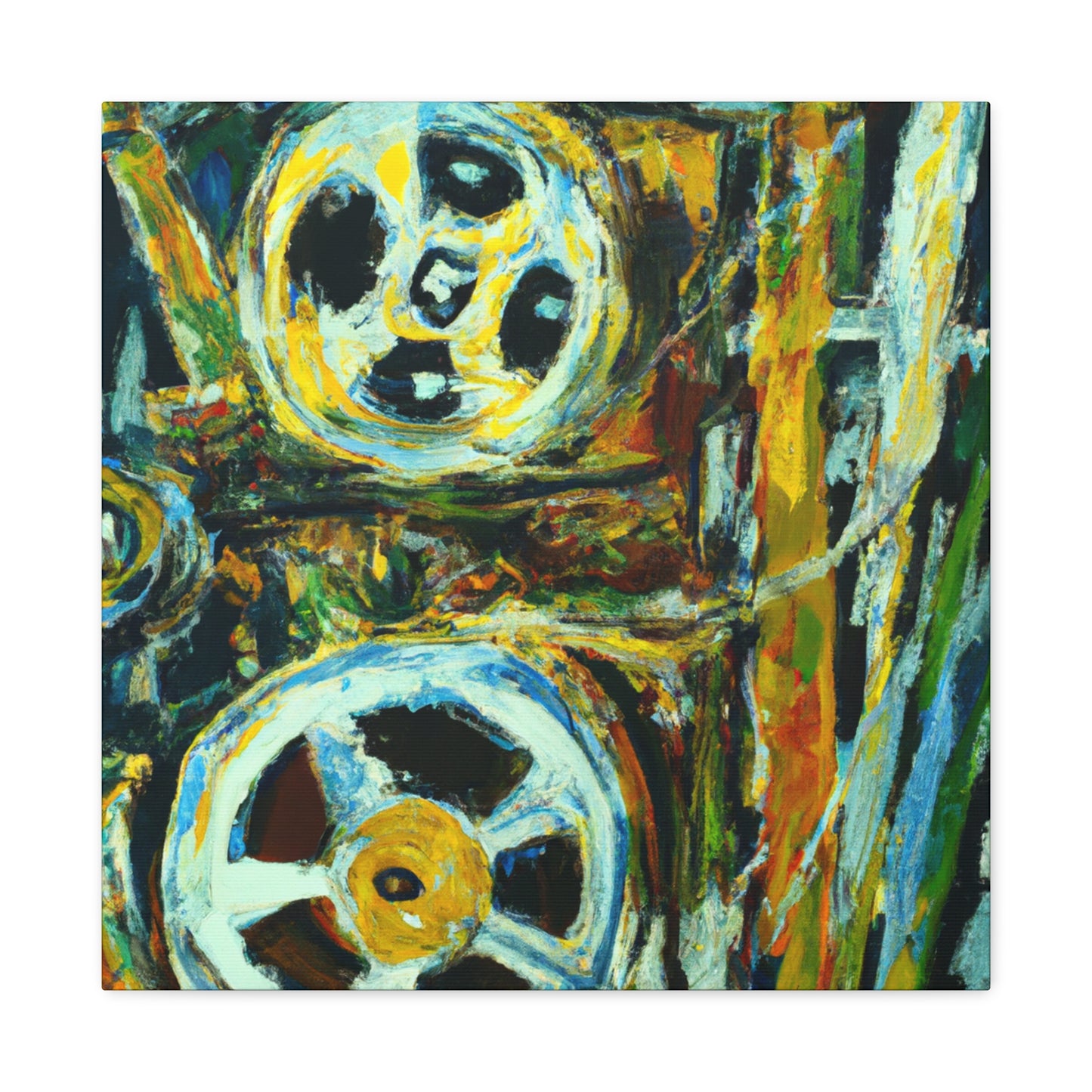 "Reel to Reel Relief" - Canvas