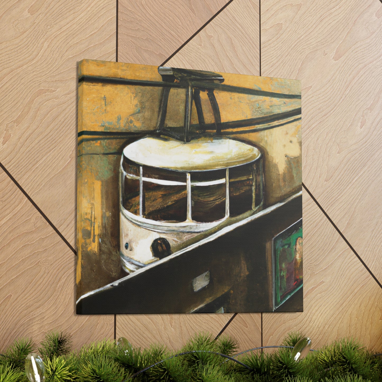 "Cable Car Dreamscape" - Canvas