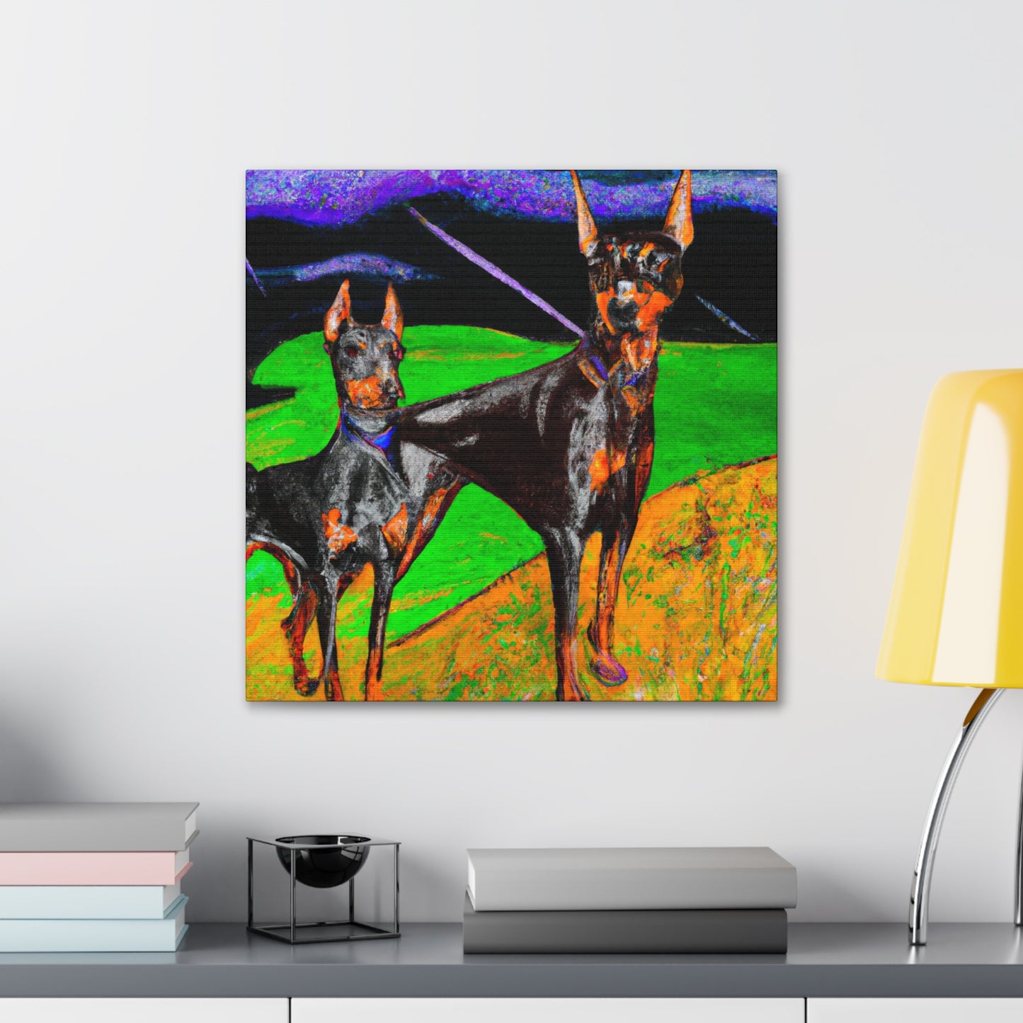 "Doberman's Primal Sentry" - Canvas