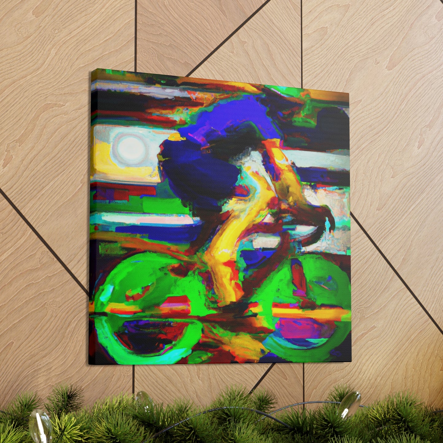 Bicycling Through Nature - Canvas