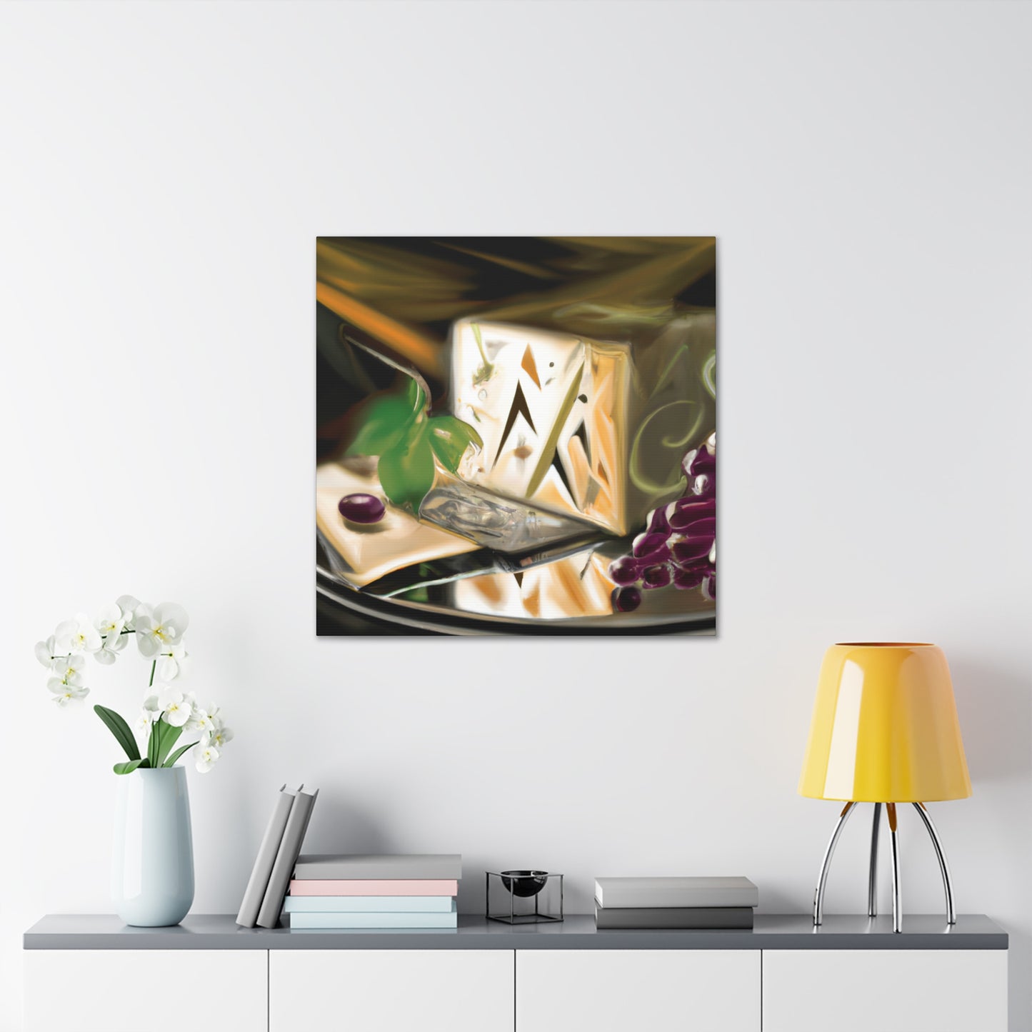 "Cheese and Grapes Delight" - Canvas