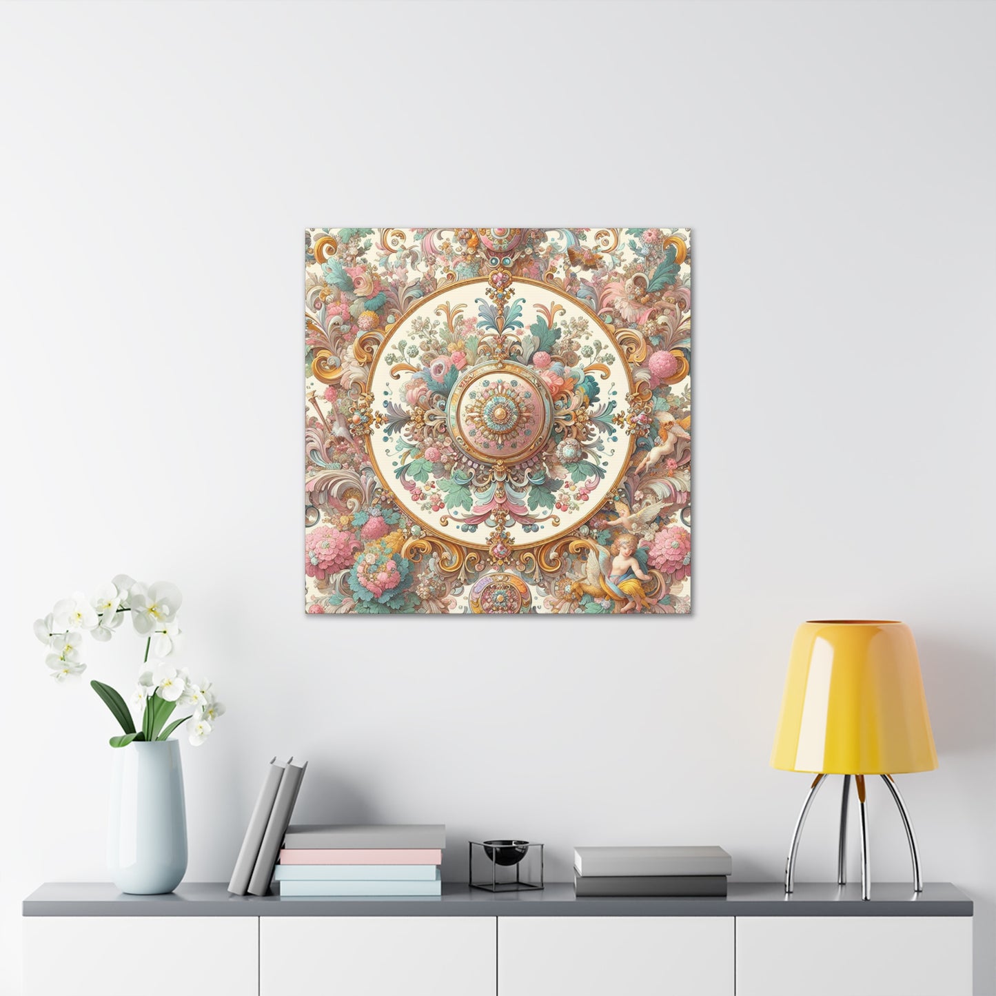 Whimsical Embrace of Elegance - Canvas