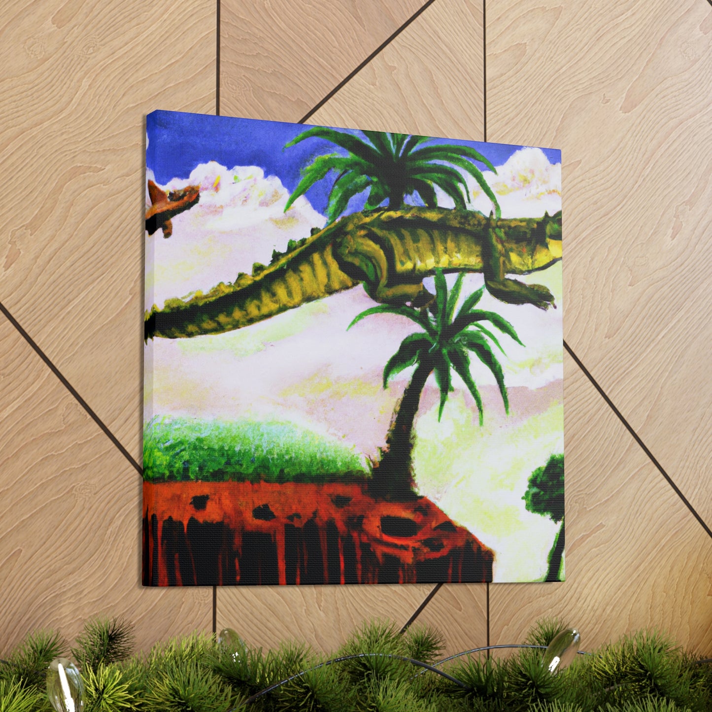 Crocodile in Organic Dream - Canvas