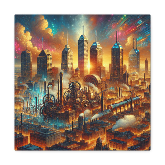 "Steam City's Industrial Dreams" - Canvas