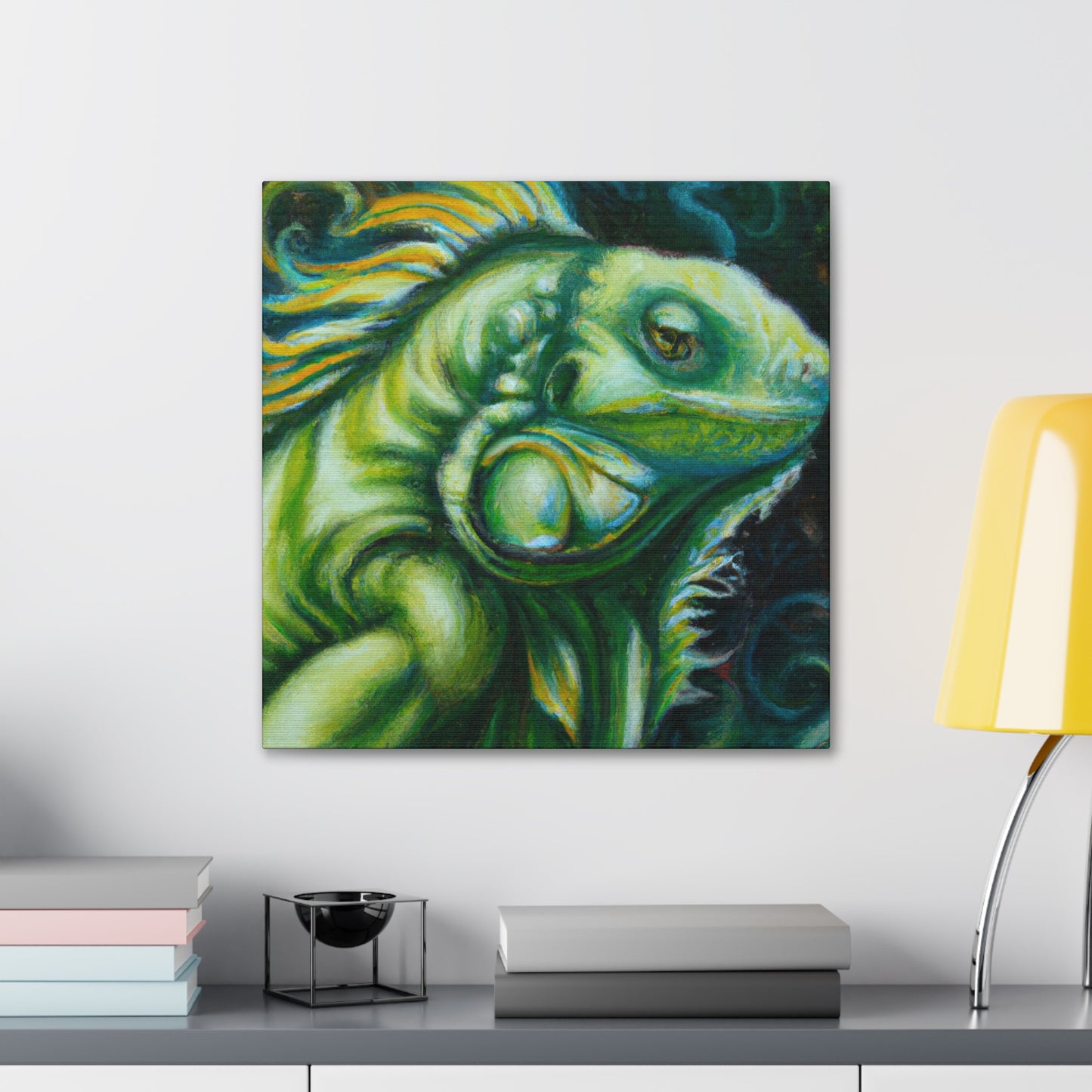 Nouveau Iguana Green - Canvas