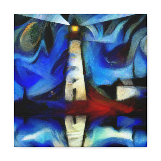 Lighthouse at Nightfall - Canvas