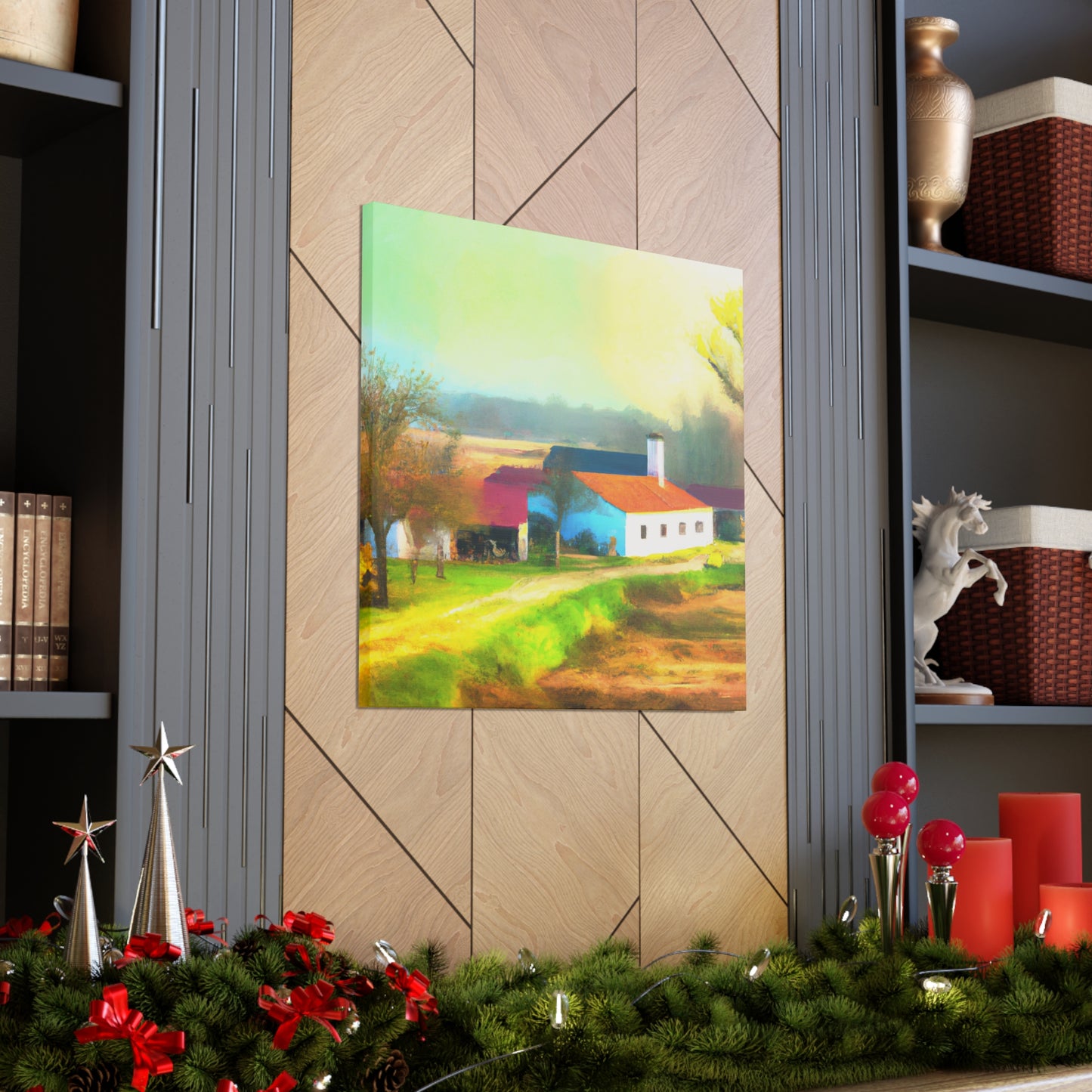 "Farmhouse of Seasons" - Canvas