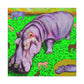 "Hippopotamus in Dreamland" - Canvas