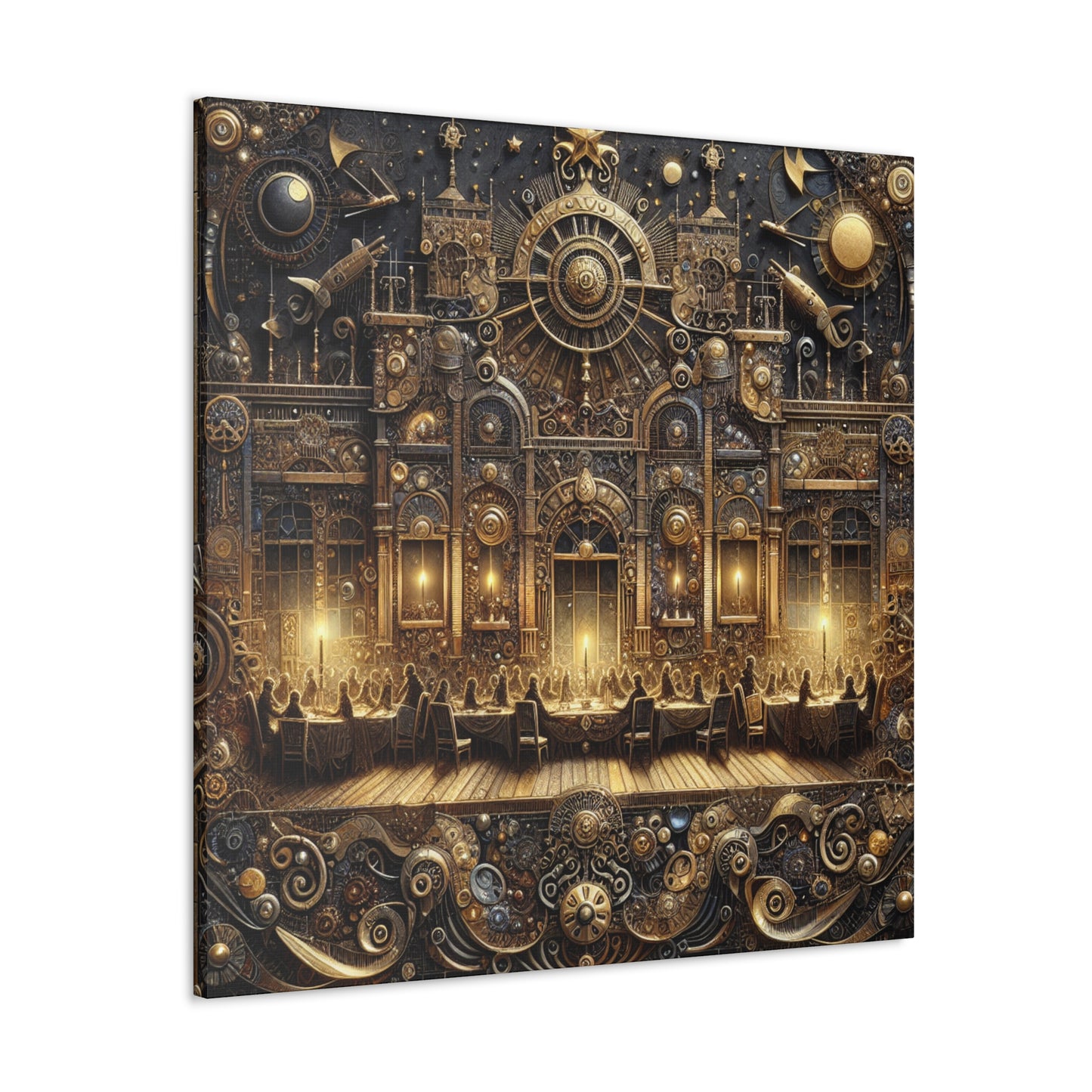 "Mechanical Marvels at Dusk" - Canvas