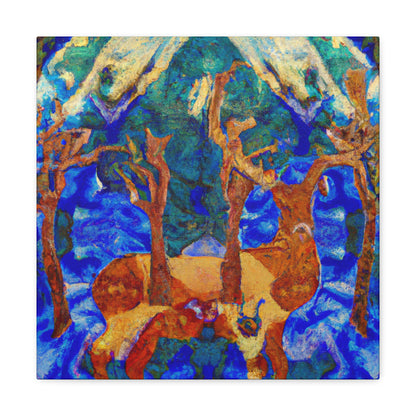 Deer amid Impressionism - Canvas