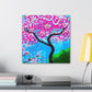 "Cherry Blossom Oasis" - Canvas