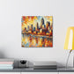 City in Vivid Hues - Canvas