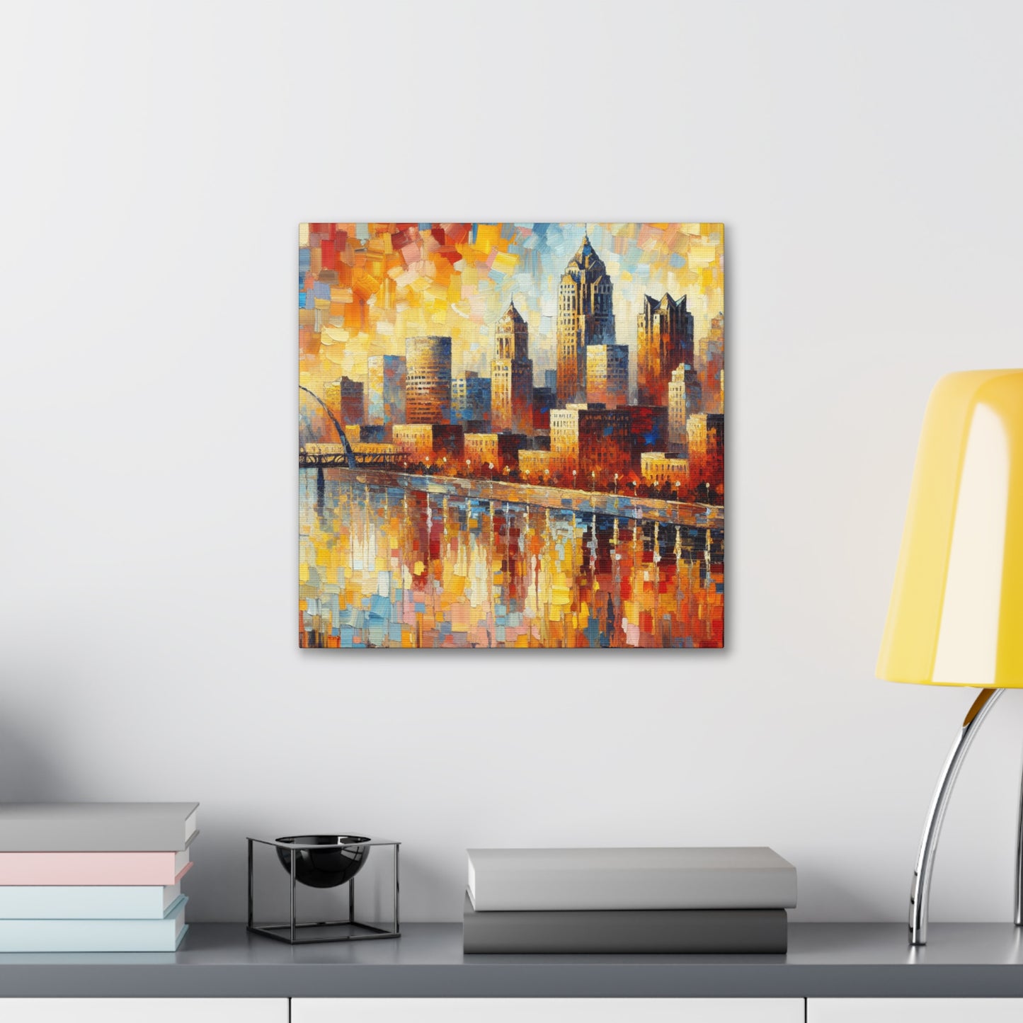 City in Vivid Hues - Canvas