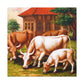 Cows in a Meadow - Canvas