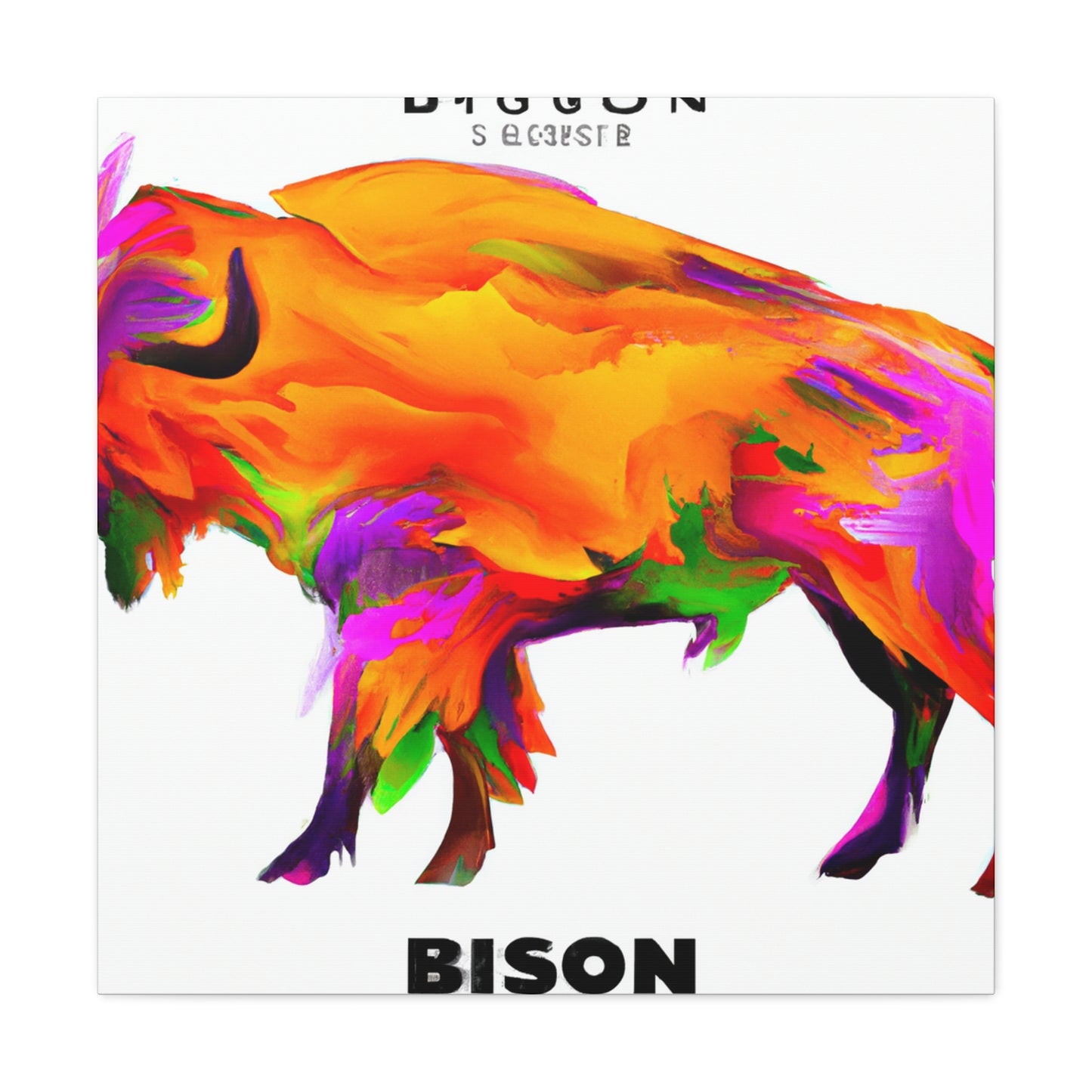 "Bison in Technicolor" - Canvas