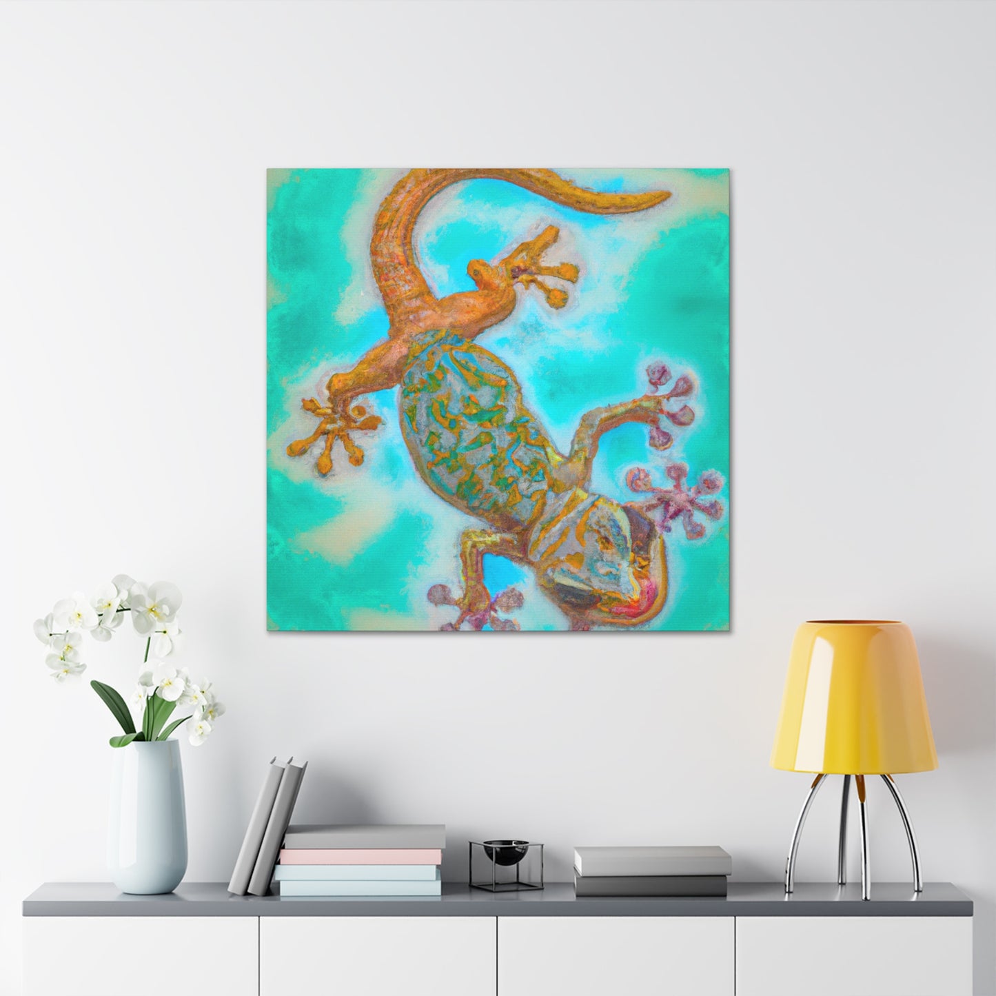 Gecko in Monochrome. - Canvas