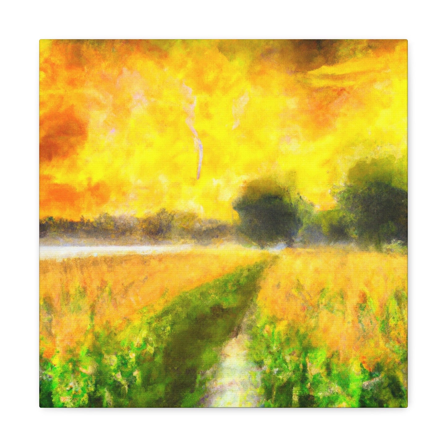 "Cornfield in Moonlight" - Canvas