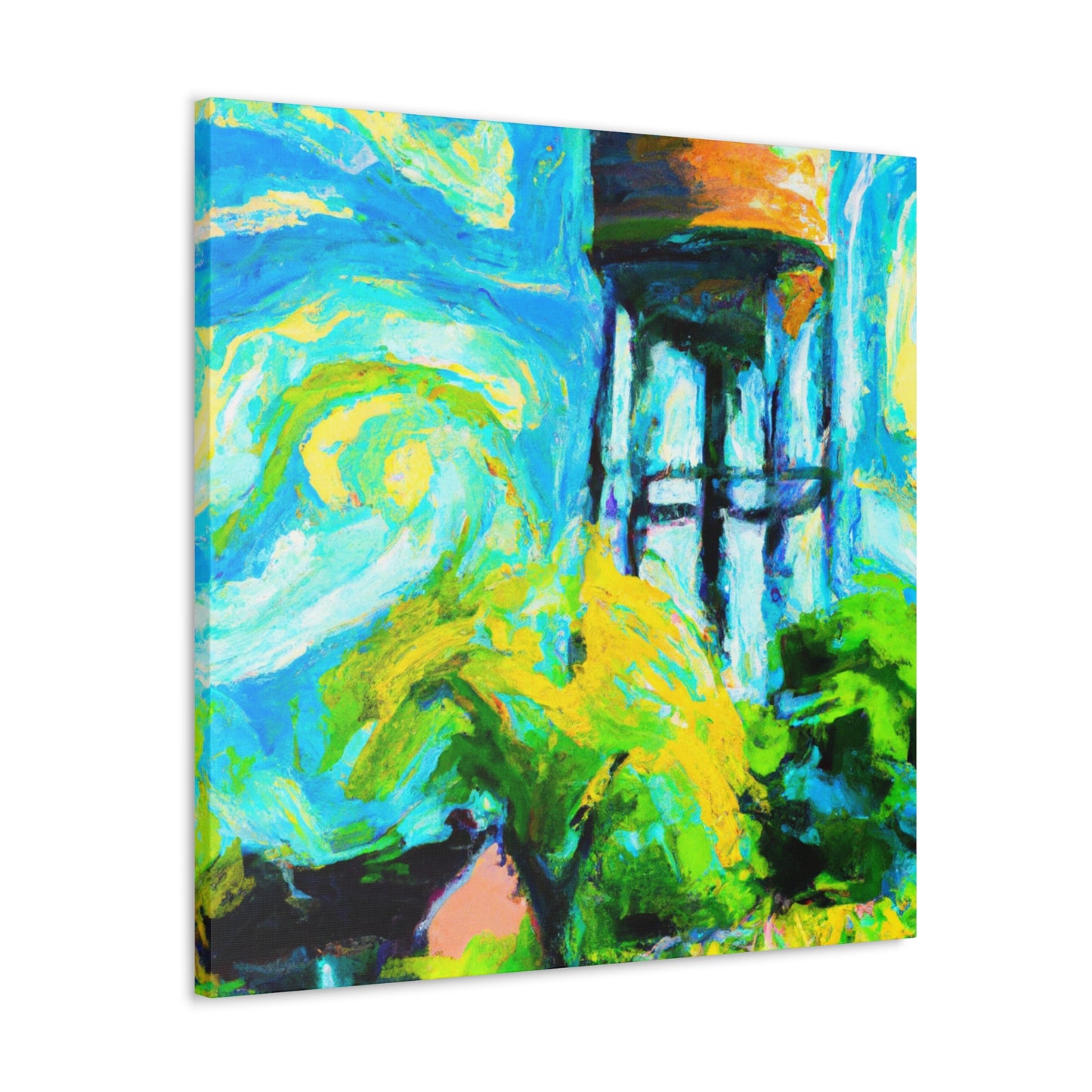 "Water Tower Impressionism" - Canvas