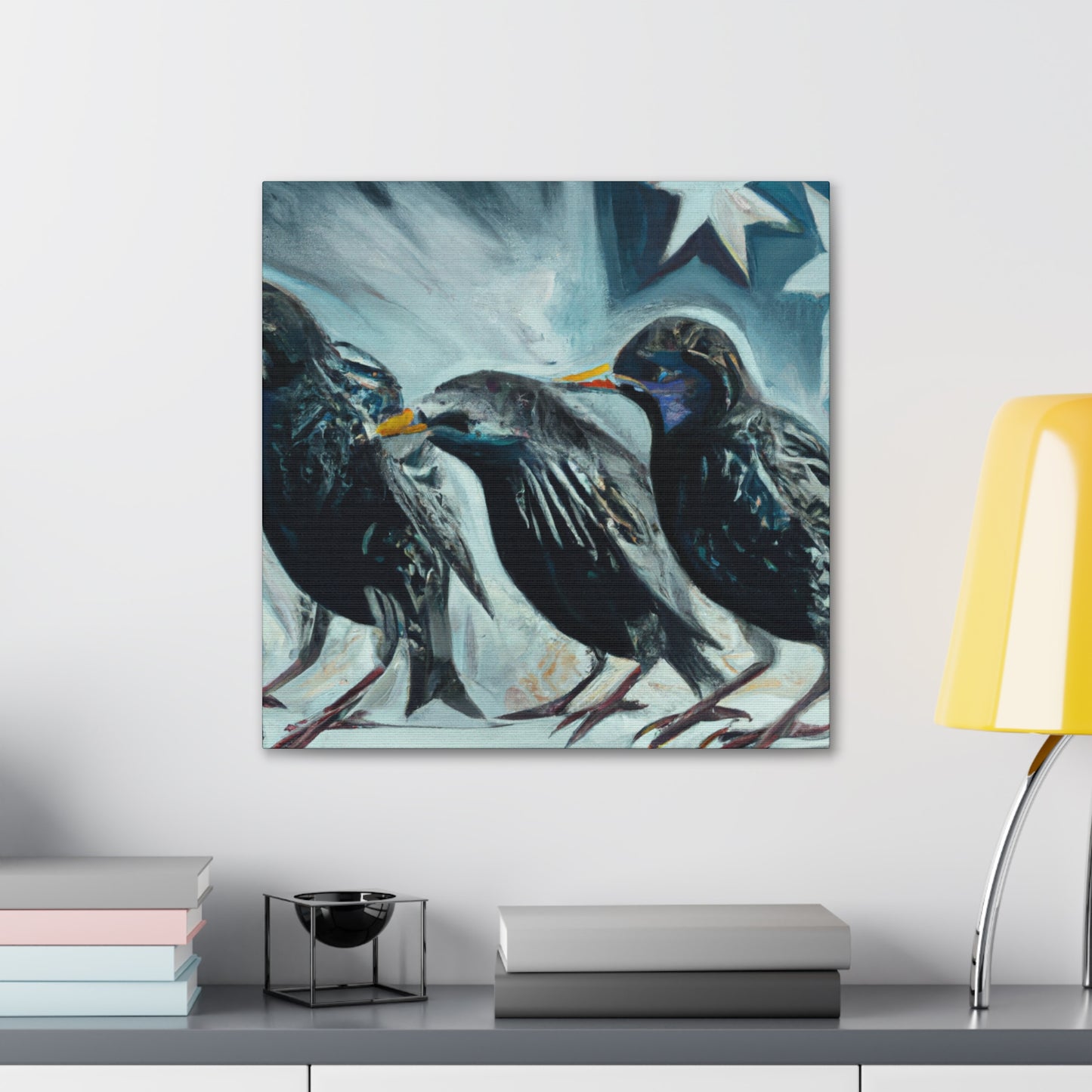 "Starlings in Expressionism" - Canvas