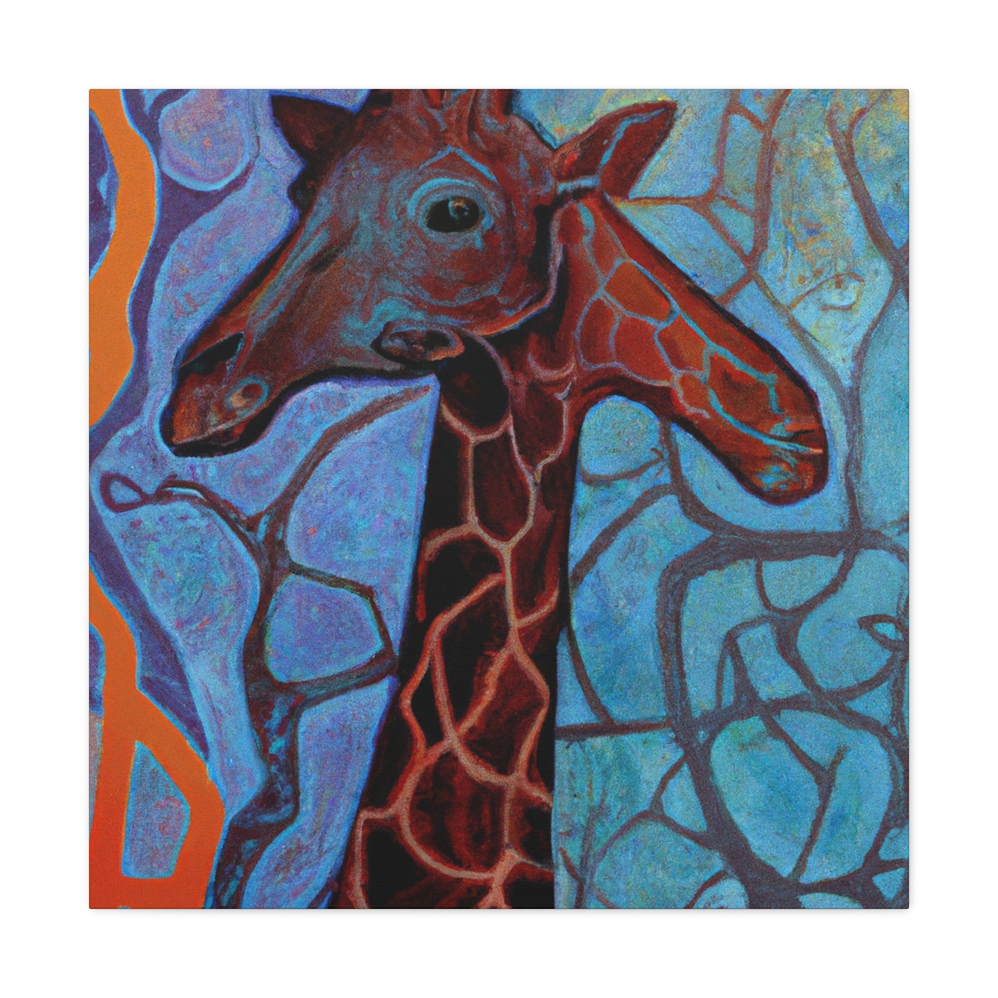 "Giraffes in Art Deco". - Canvas