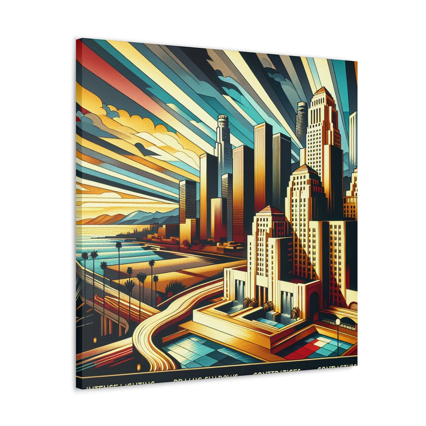 "Urban Dreamscape: 1920s L.A." - Canvas