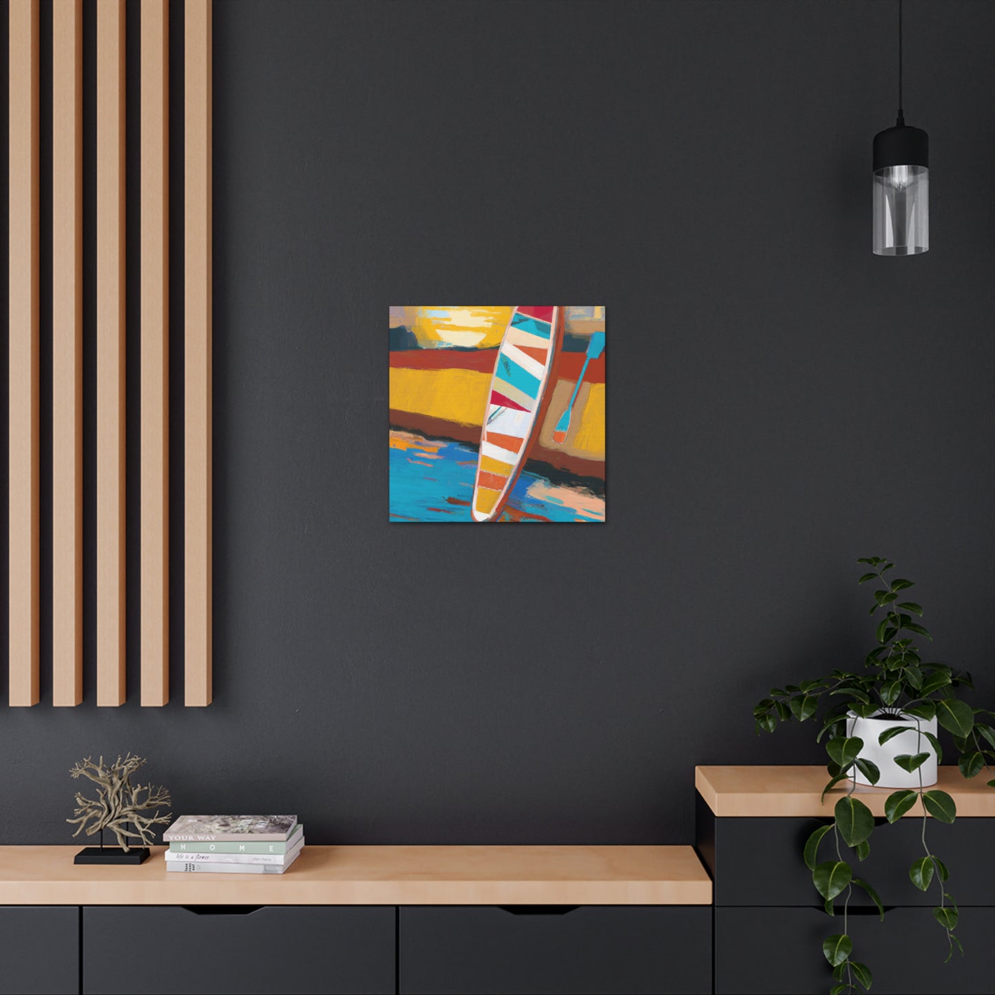 "Paddle Boarding Deco Style" - Canvas