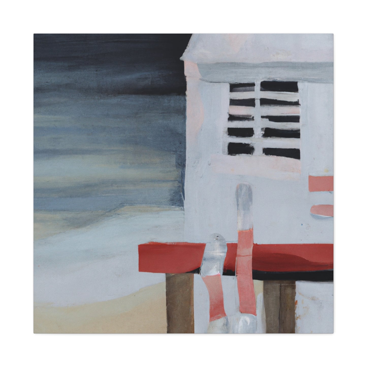 "Beach Hut Solitude" - Canvas