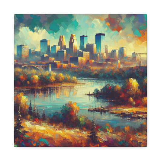 "Vibrant Urban Reverie" - Canvas