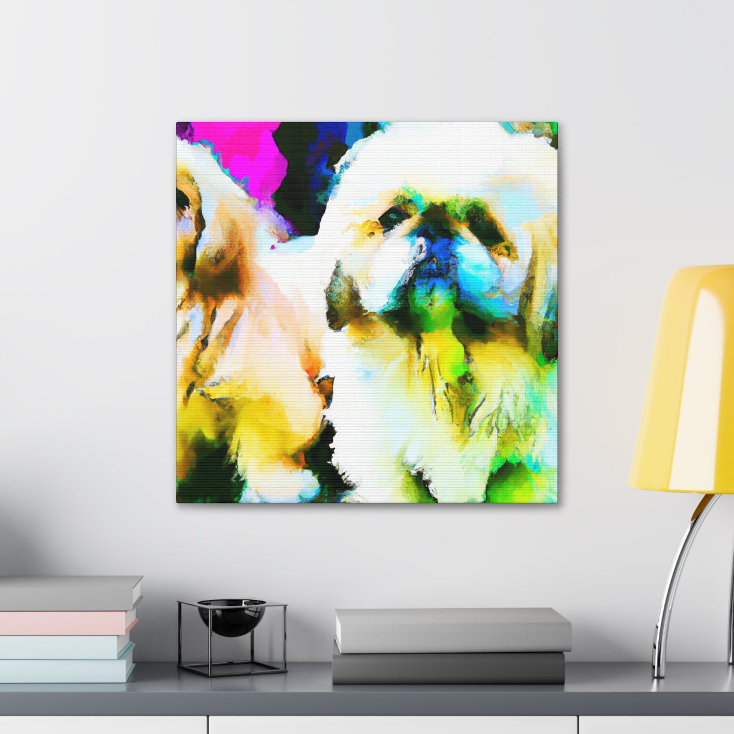 "Pekingese at Play" - Canvas