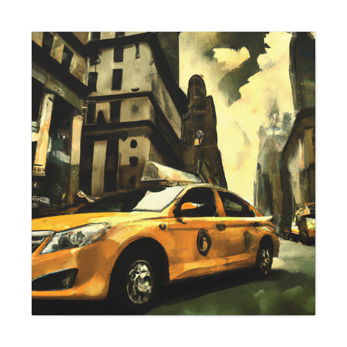 Taxi in the Night - Canvas