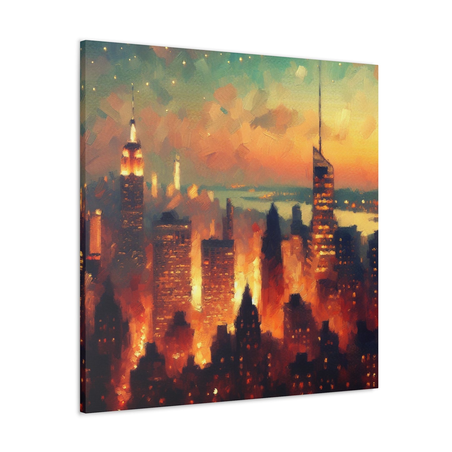 "Urban Symphony in Hues" - Canvas