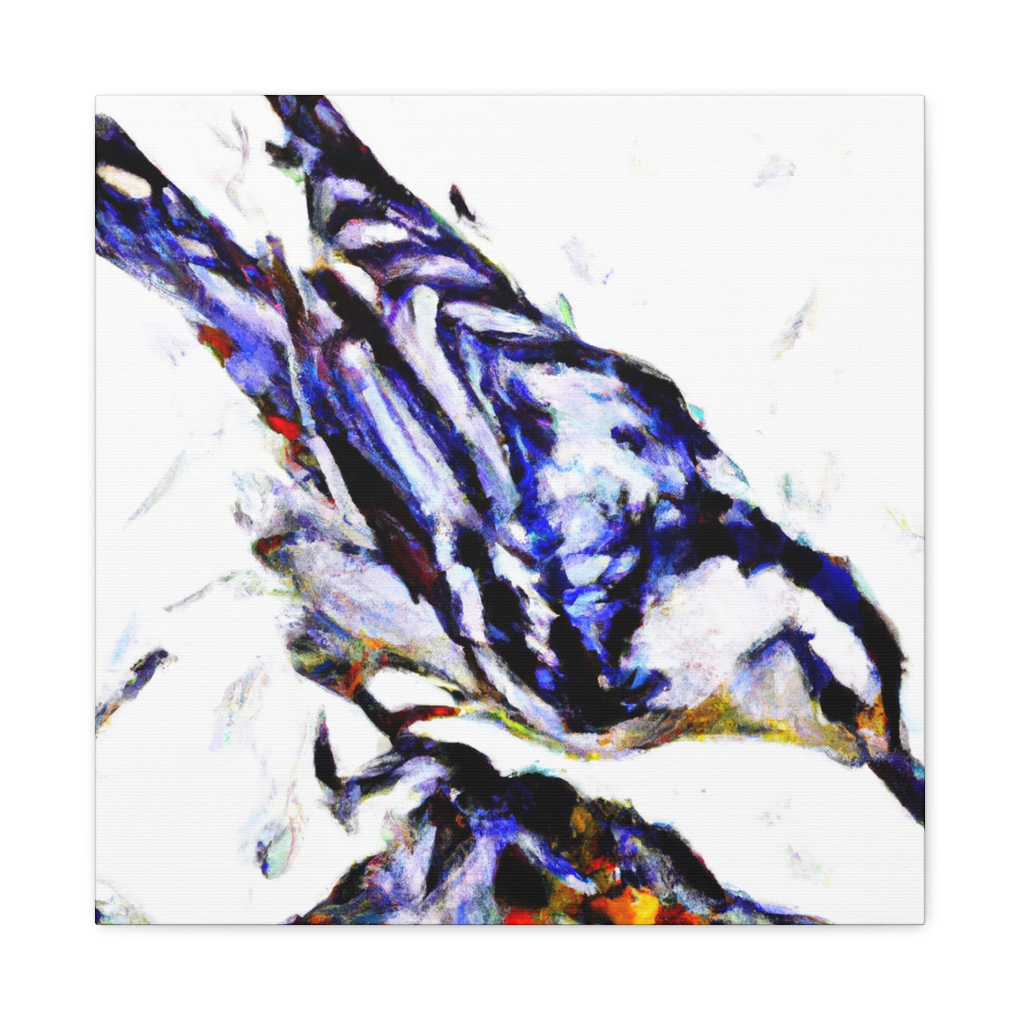 White Nuthatch Reflection - Canvas