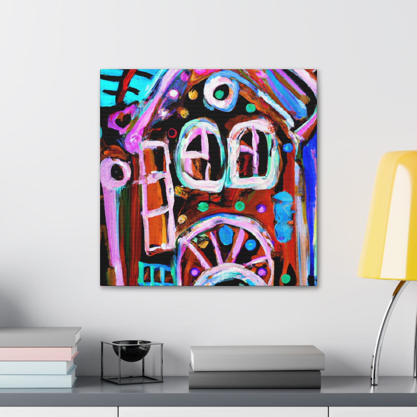 Gingerbread House Glows - Canvas