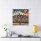 "Cityscape Symphony: Kansas Reflections" - Canvas