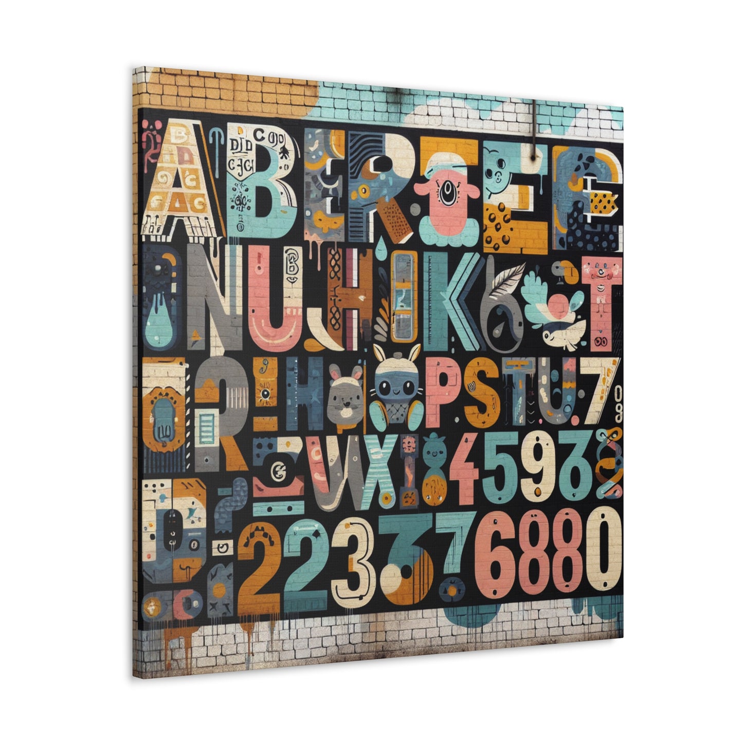 "Whimsical Typography Delight" - Canvas