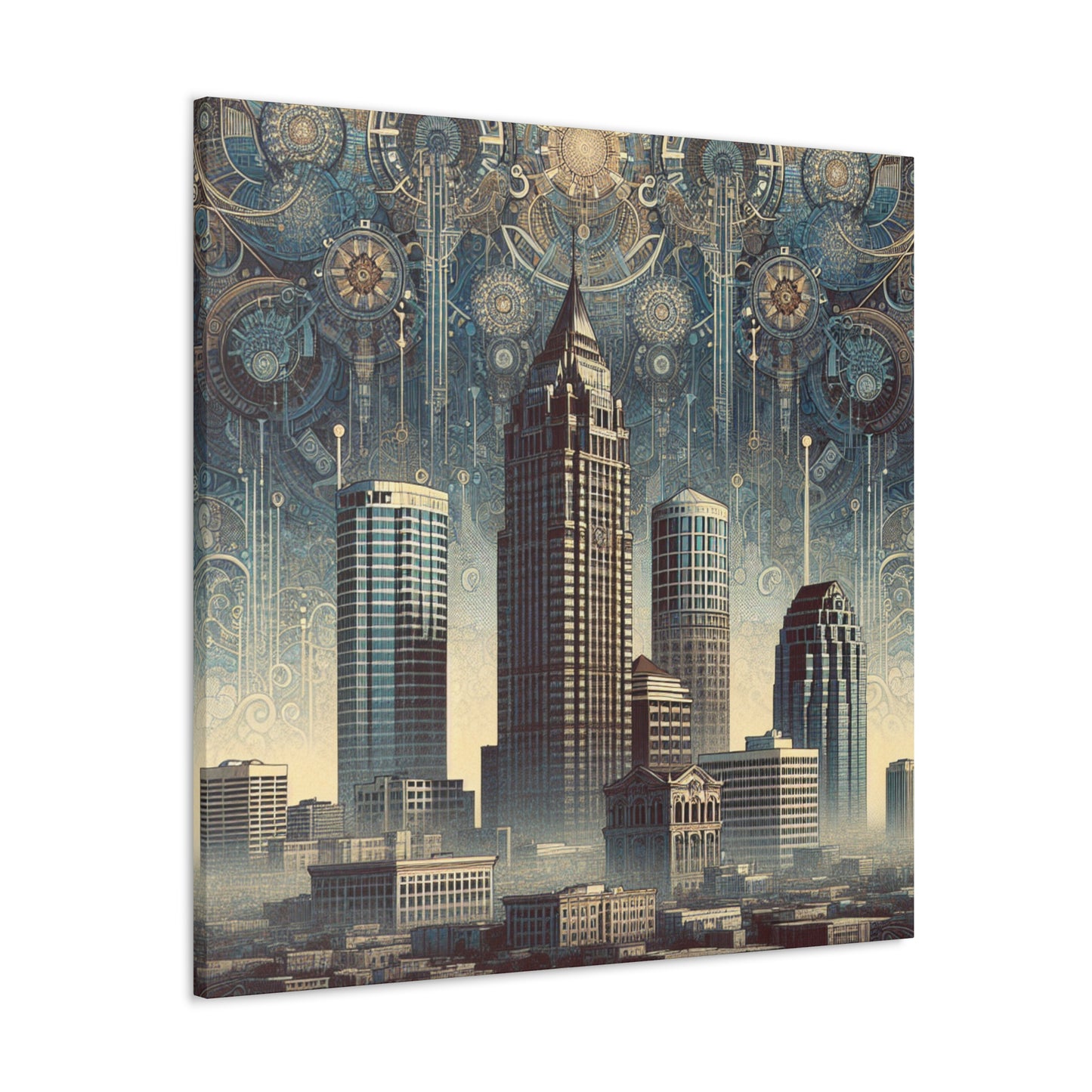 "Industrial Sunrise, Tampa Horizons" - Canvas