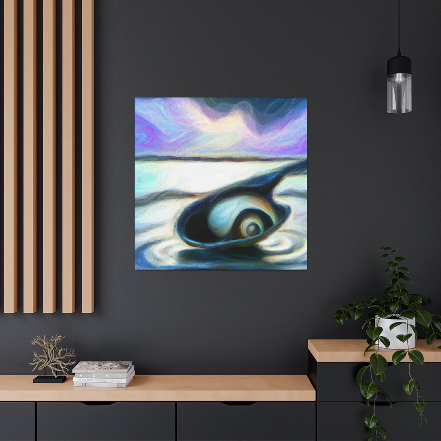 Clam Under Moonlight. - Canvas