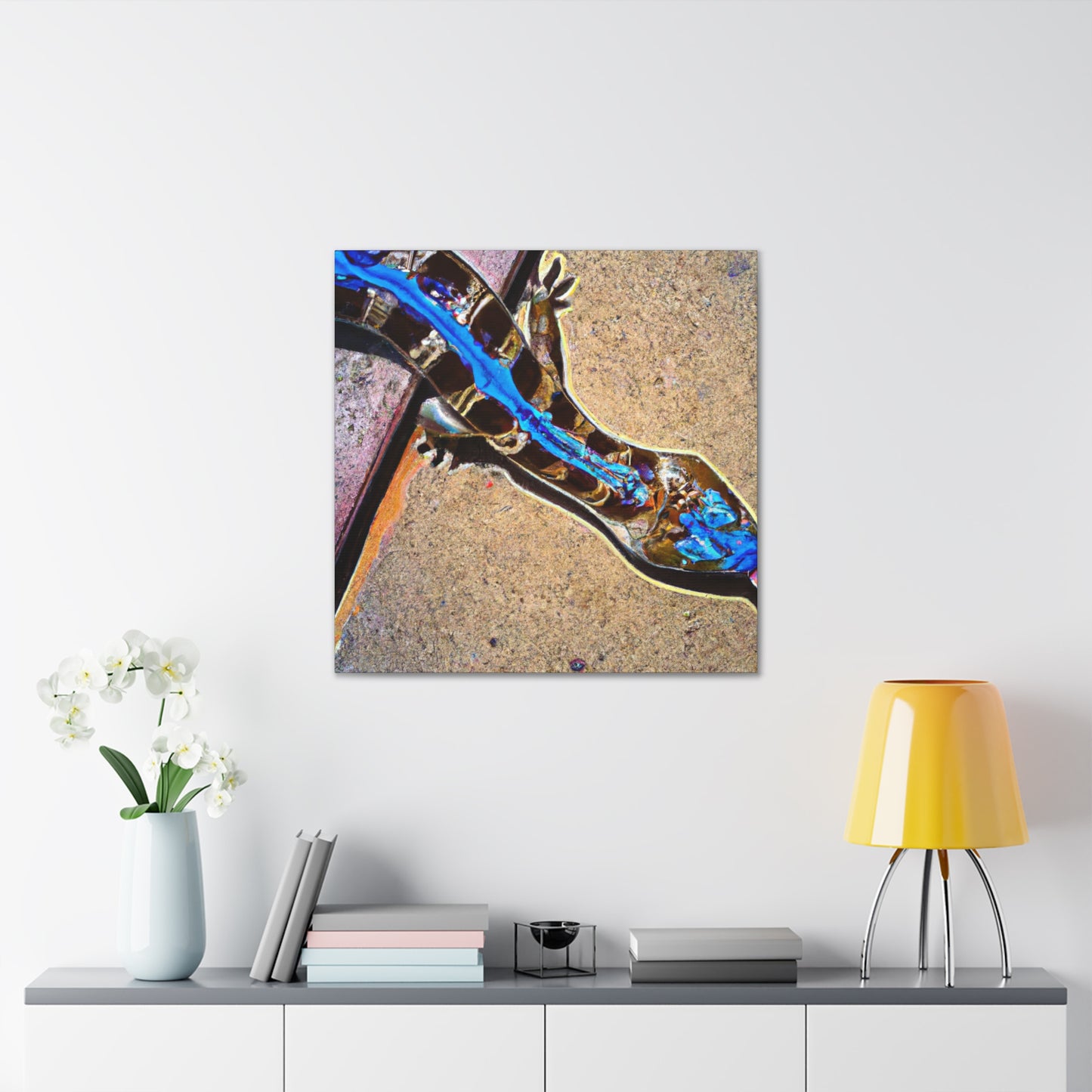 Blue-Tongue Skink Mosaic - Canvas