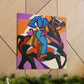 "Cowboy's Bold Tumble" - Canvas