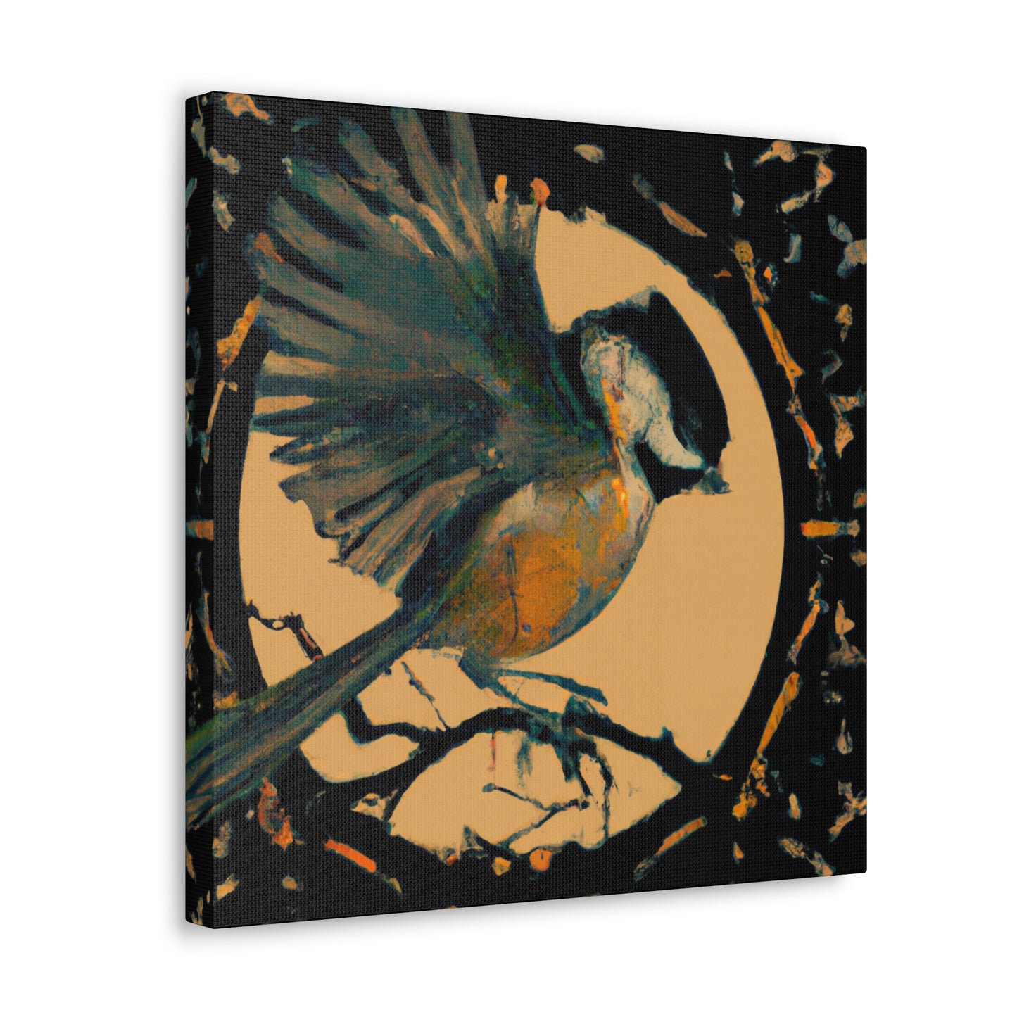 "Titmouse in Art Deco" - Canvas