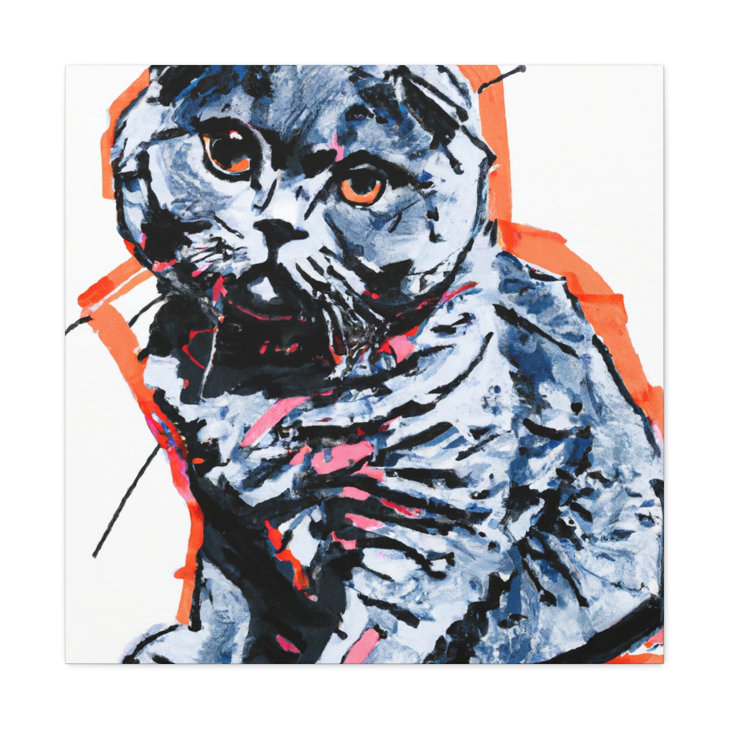 Scottish Fold Delight - Canvas