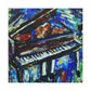 Piano Keys in Bloom - Canvas